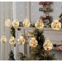 Світлодіодна шторна гірлянда XMAS Мікс 4 Copper Ball 3х1,5 м 200 LED